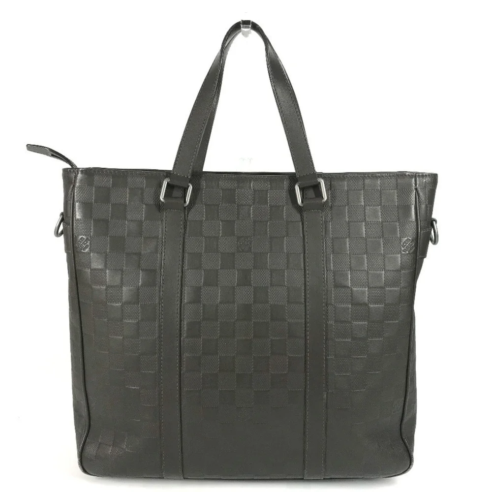 LOUIS VUITTON Authentic Brown Damier Leather Tote Bag